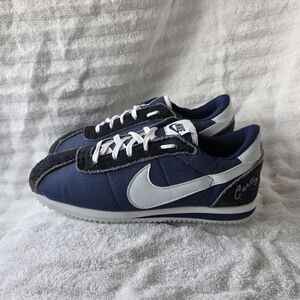 Nike Classic Cortez Nylon Trainers 807472-410 Obsidian Blue/White, Sz 8 Women's